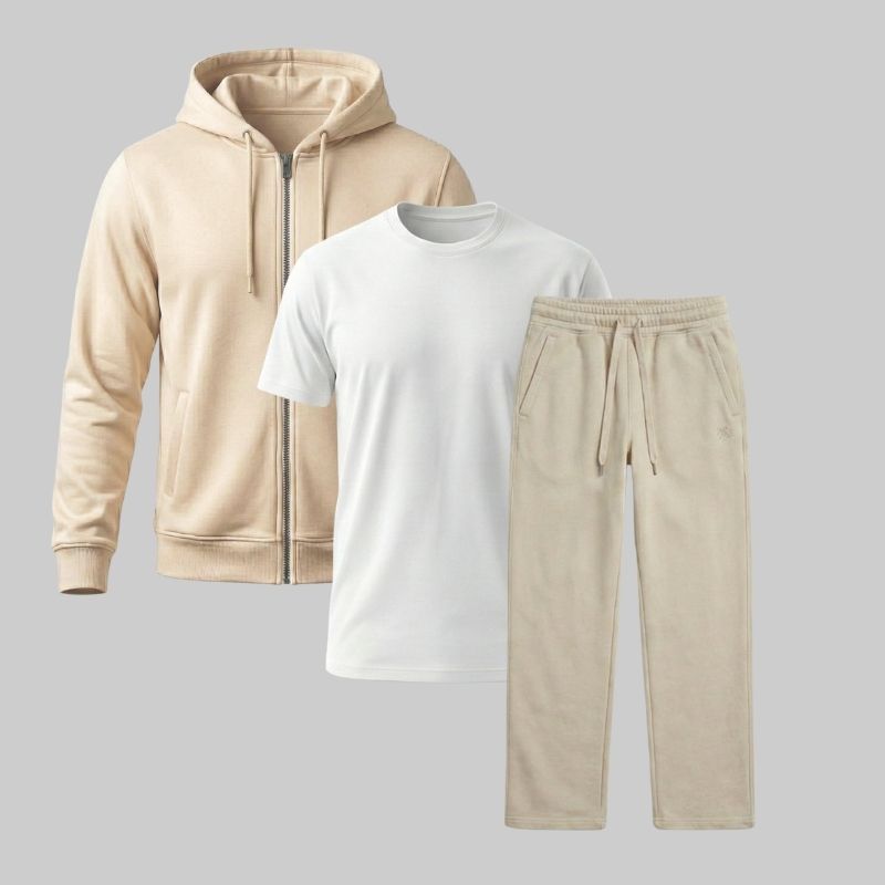 Set Hoodie con Zipper + Pants