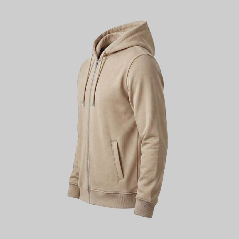 Hooded sweatshirt with zipper