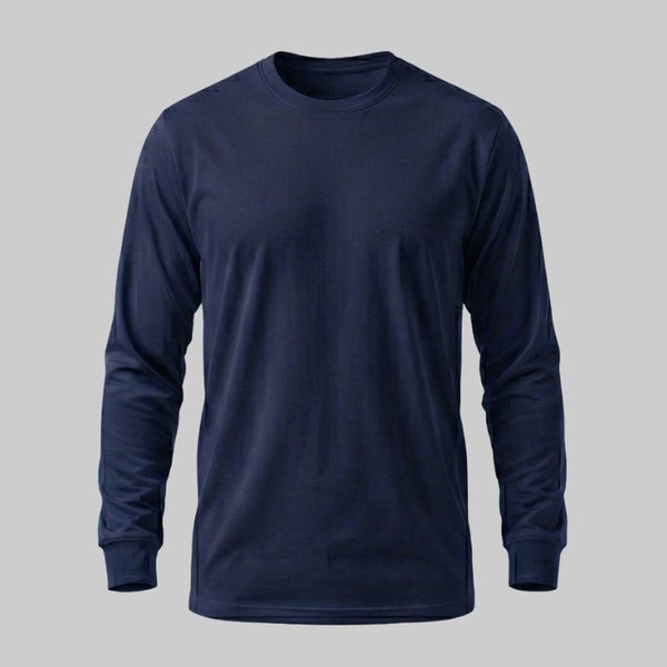 Playera manga larga Azul