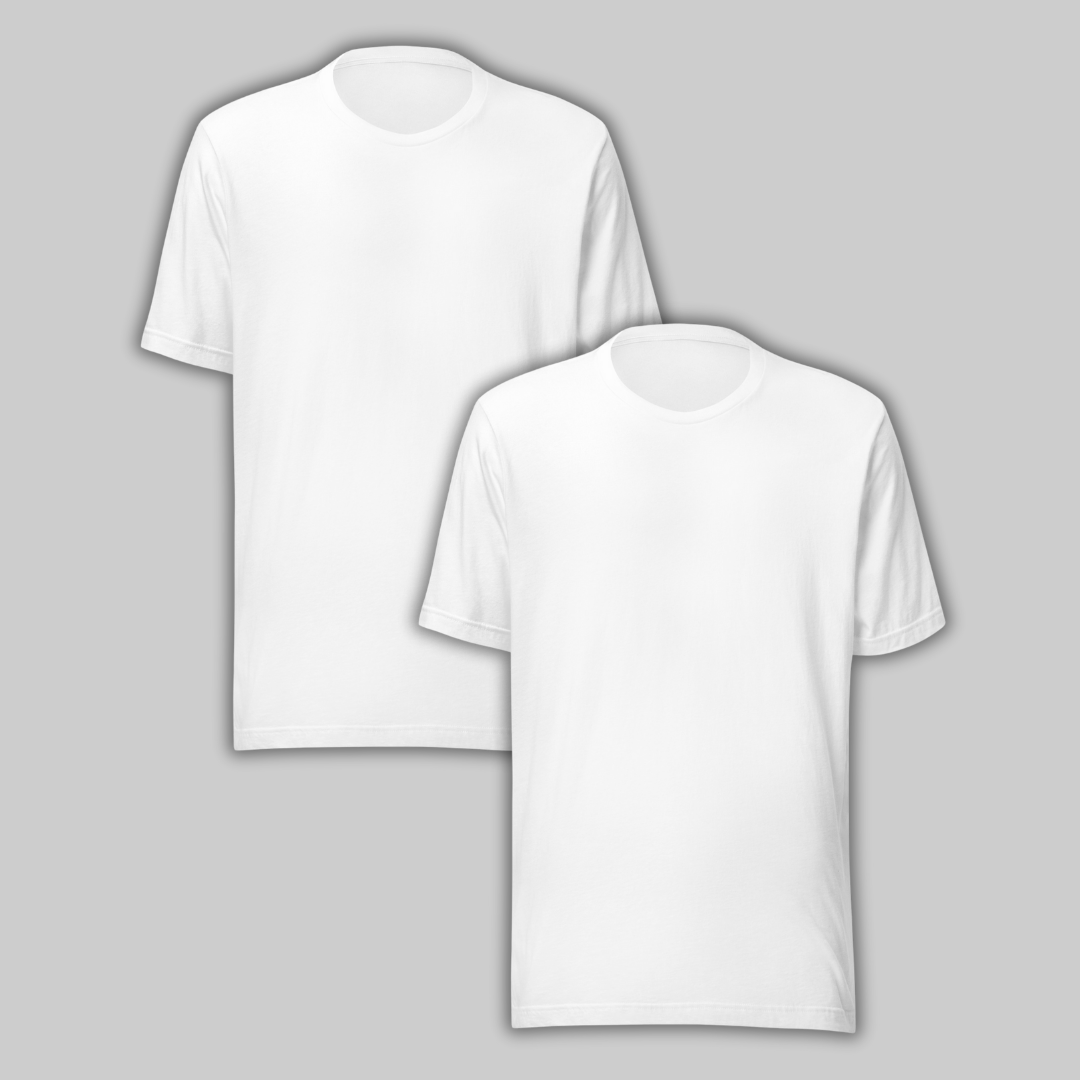 White Cotton T-shirt Pack of 2