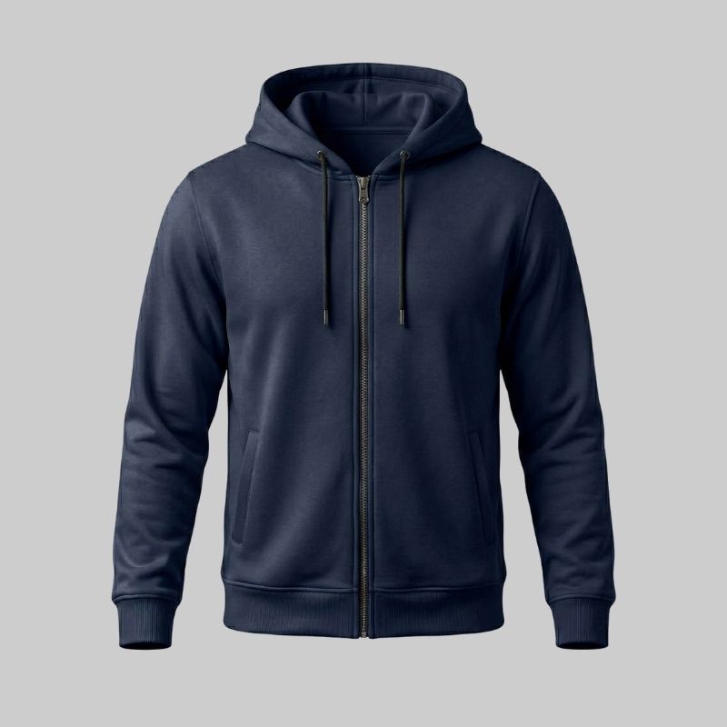 Hooded sweatshirt with zipper