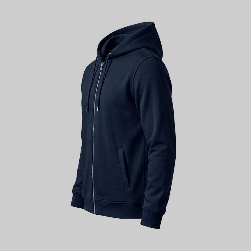 Hooded sweatshirt with zipper