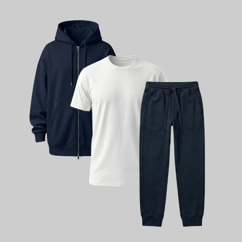 Set Hoodie Oversize con Zipper + Jogger