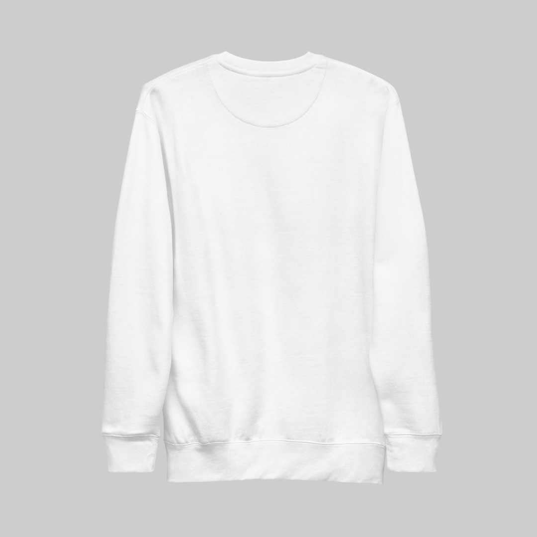 Sudadero Blanco para hombre - Estilo y comodidad en una prenda sin capucha. Mezcla de algodón y poliéster para un confort duradero.