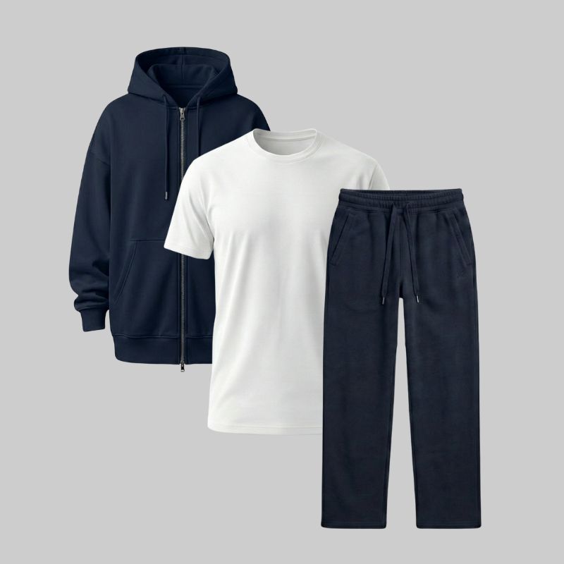 Set Hoodie Oversize con Zipper + Pants