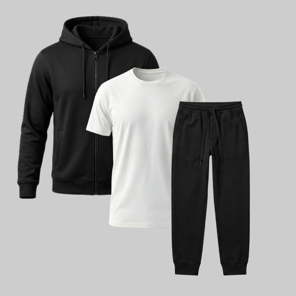 Set Hoodie con Zipper + Jogger