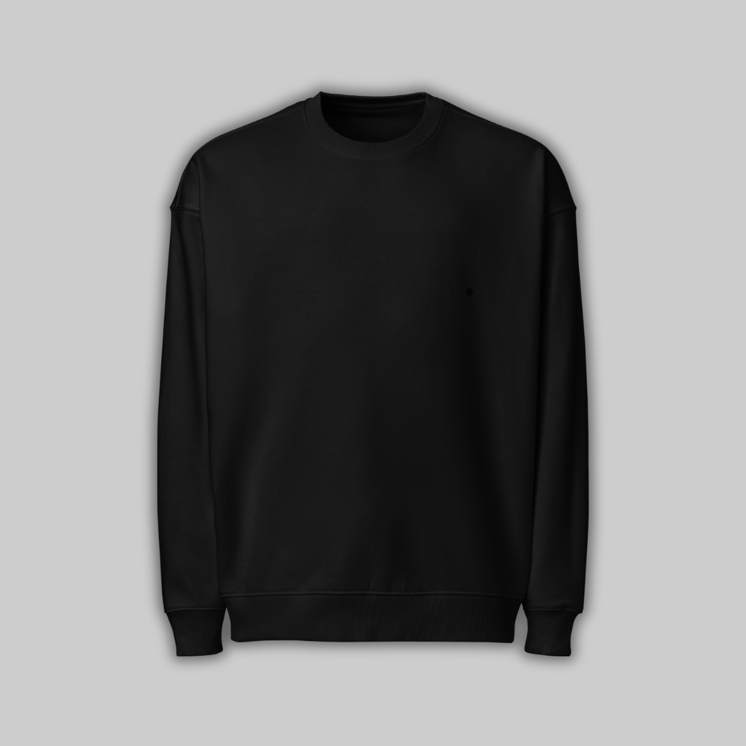 Sudadero Oversize Negro de Algodón