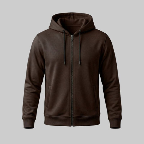 Sudadero Café con capucha y Zipper