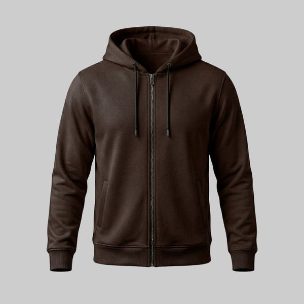 Sudadero Café con capucha y Zipper