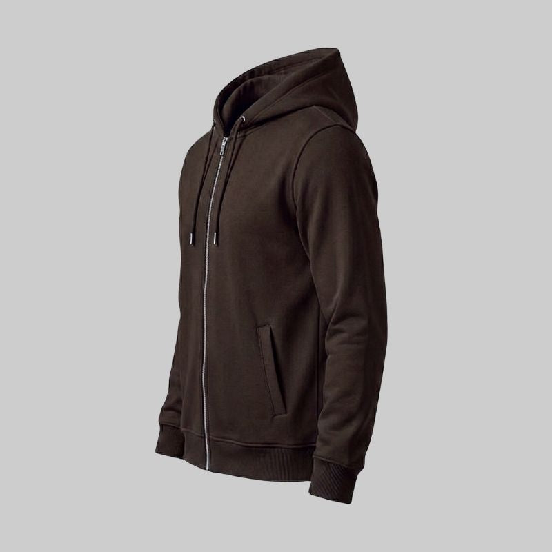 Hooded sweatshirt with zipper