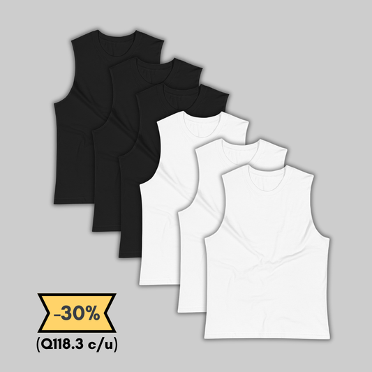 Sleeveless T-shirt Pack of 6