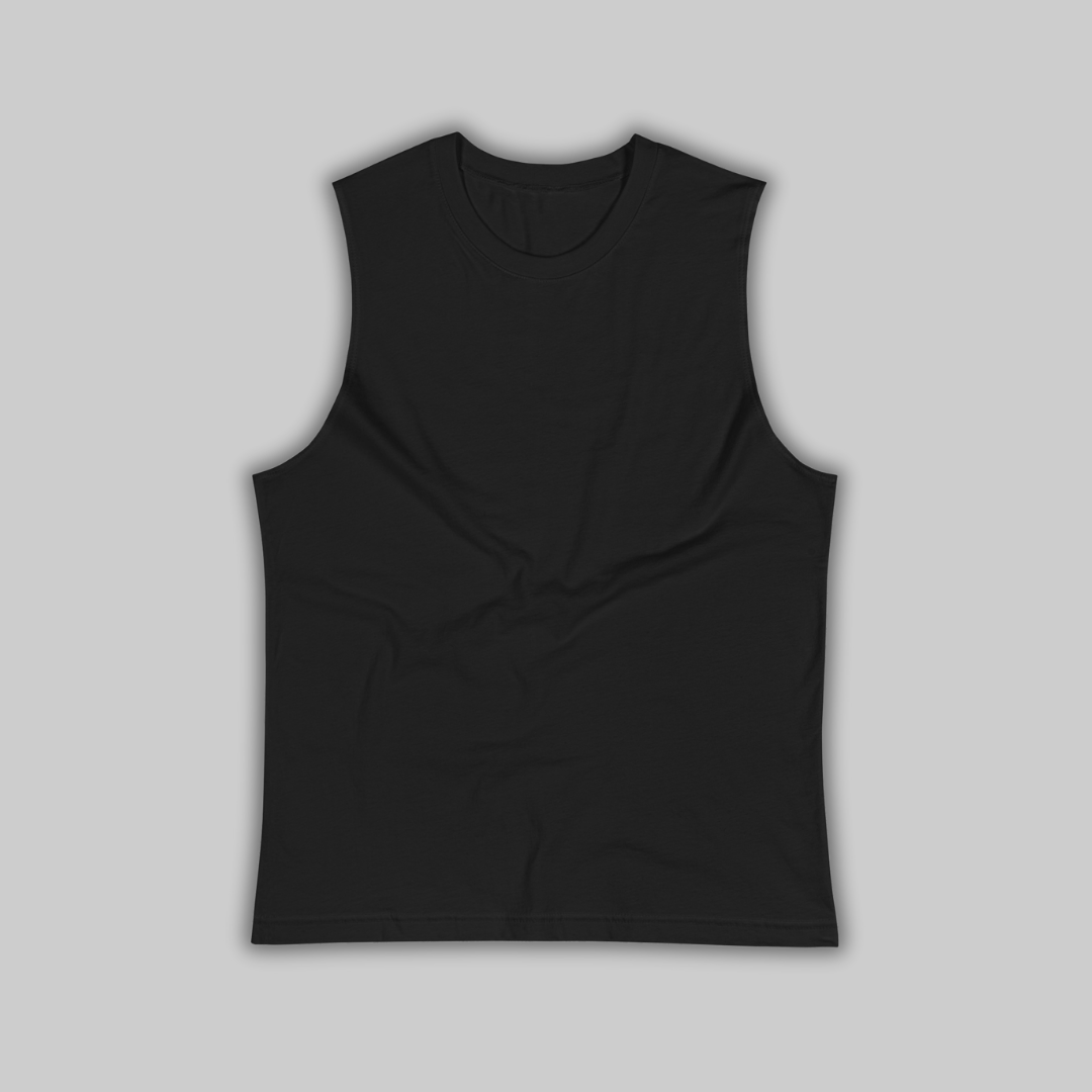 Black Sleeveless T-shirt