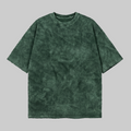 Playera Acid Wash Verde Oversize 240G