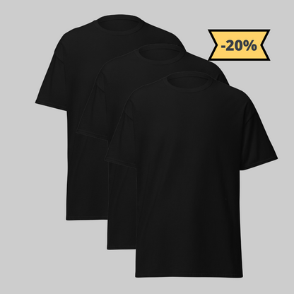 Camiseta Negra de Modal paquete de 3 , una prenda de elegancia y comodidad en color blanco. Ideal para cualquier ocasión. envíos a Guatemala