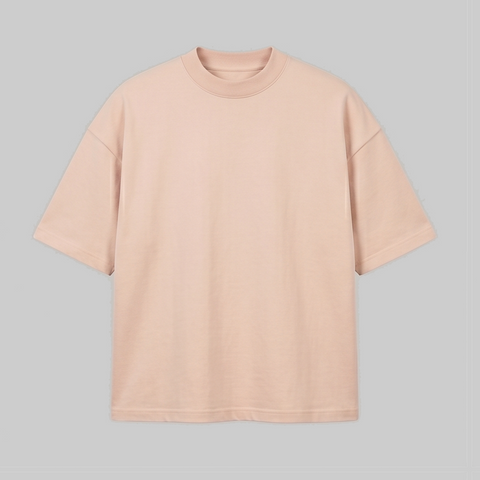 Playera Oversize Beige 300G