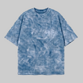 Playera Acid Wash Celeste Oversize 240G