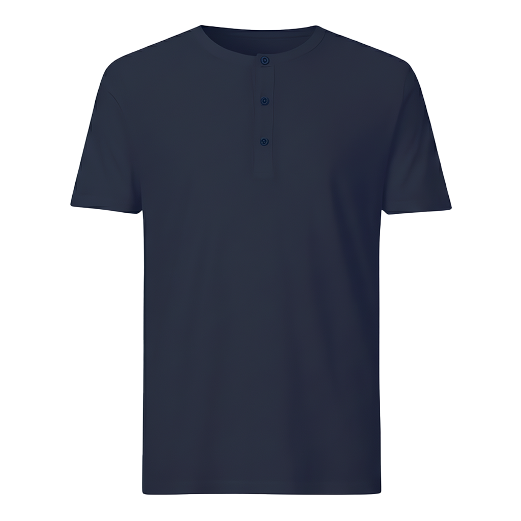 Camiseta con Botones Azul