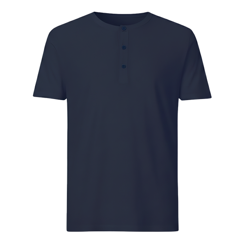 Camiseta con Botones Azul