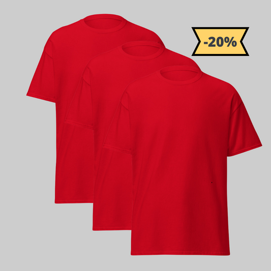 Camiseta Roja de Modal Pack 3