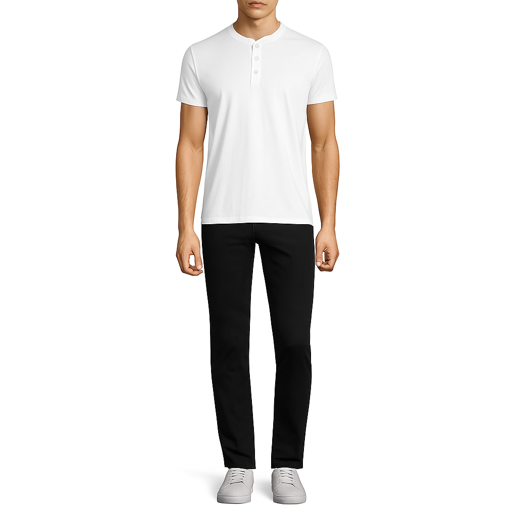 Camiseta con Botones Blanca