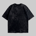 Playera Acid Wash Negra Oversize 240G