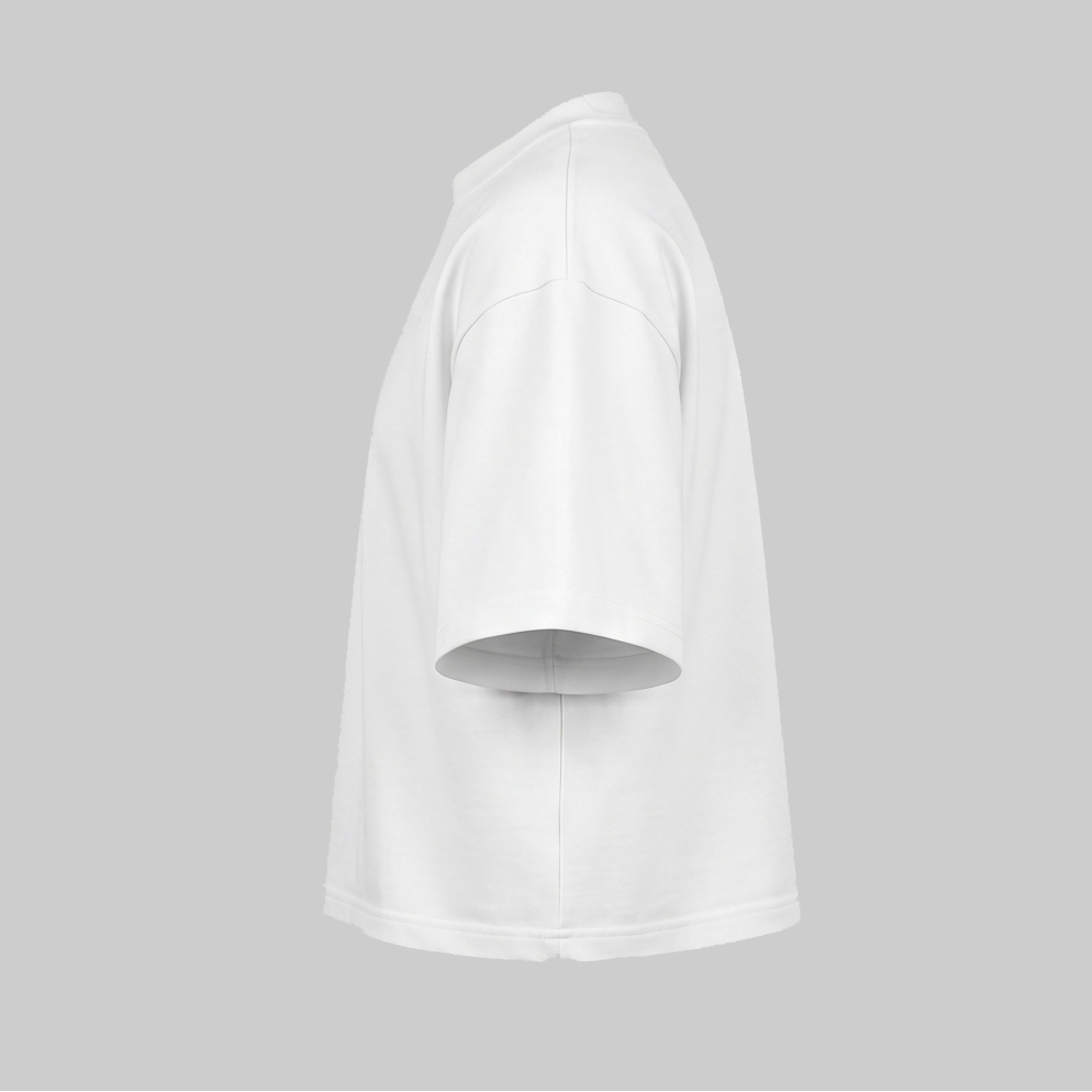 Playera Boxy Fit Blanca 260G — vista 3