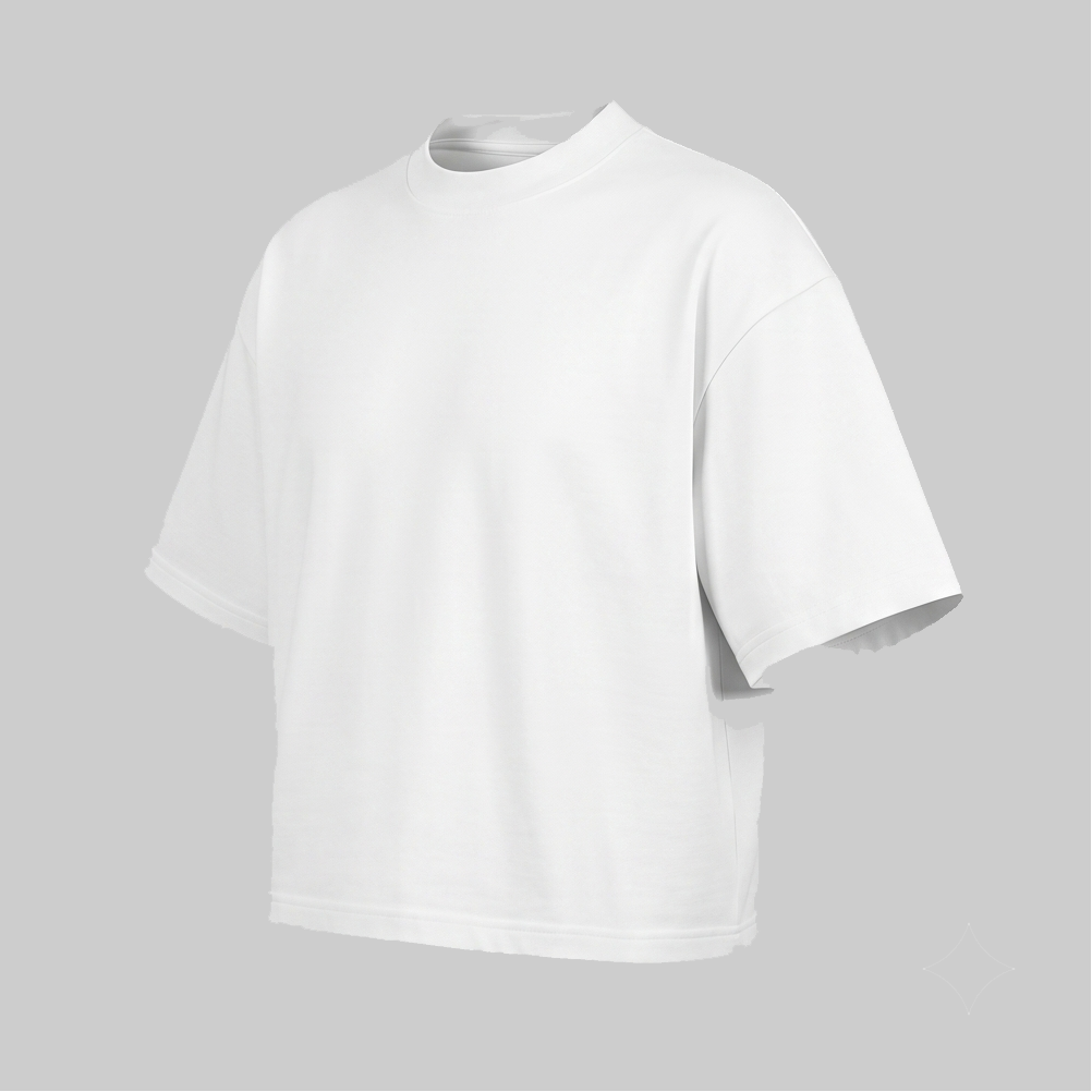 Playera Boxy Fit Blanca 260G — vista 4