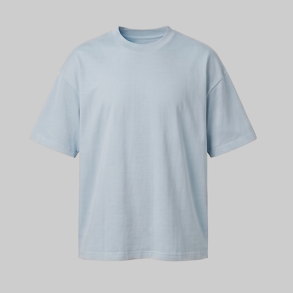 Playera Oversize Gris Azulado