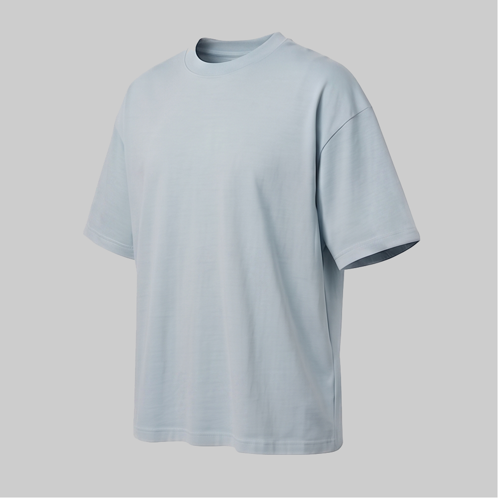 Playera Oversize Gris Azulado