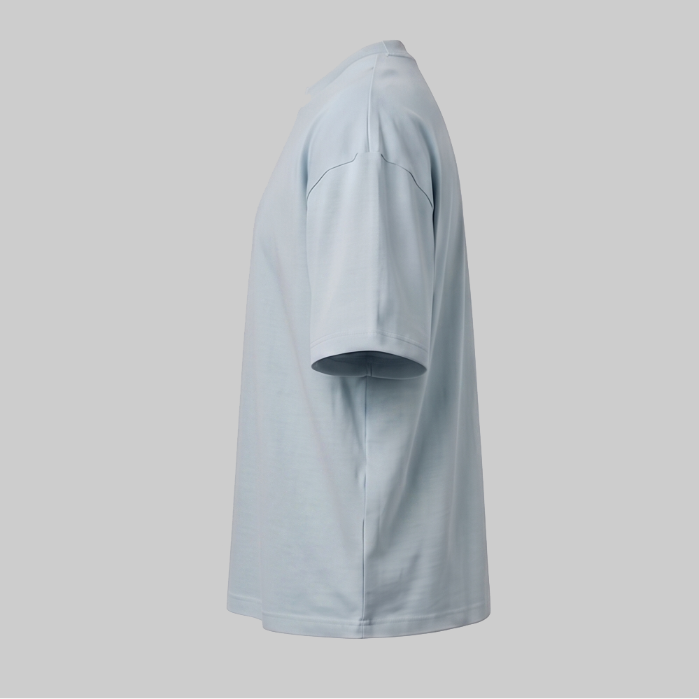 Playera Oversize Gris Azulado