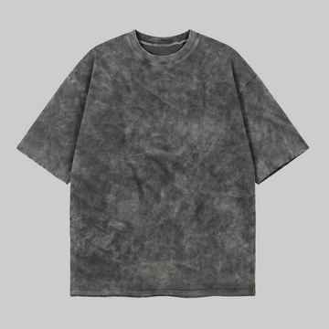Playera Acid Wash Gris Oversize 240G