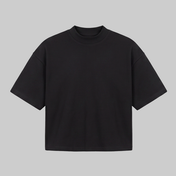 Playera Boxy Fit Negra 260G