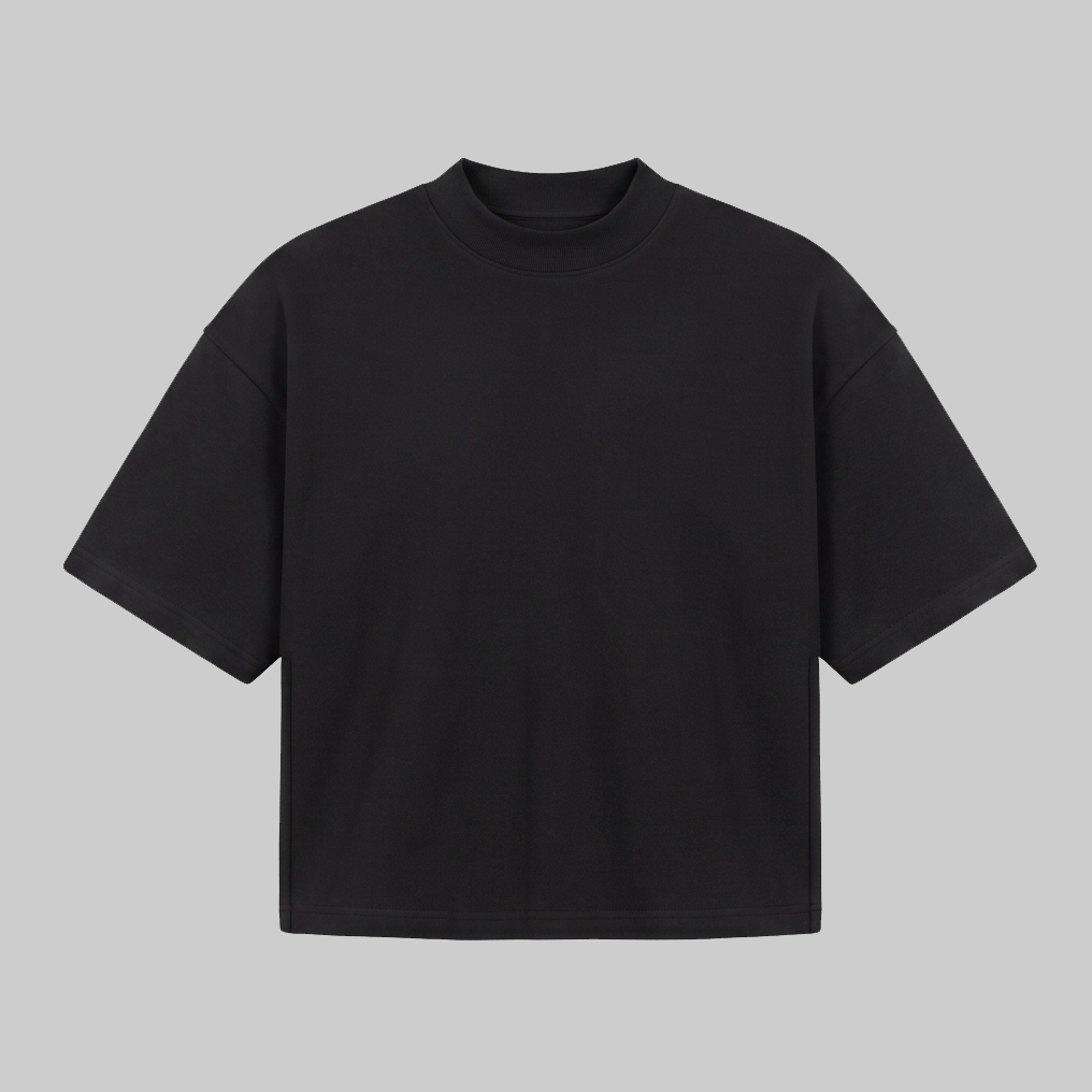 Playera Boxy Fit Negra 260G