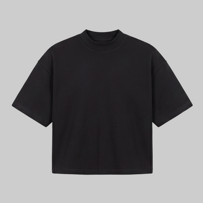 Playera Boxy Fit Negra 260G