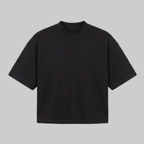 Playera Boxy Fit Negra 260G