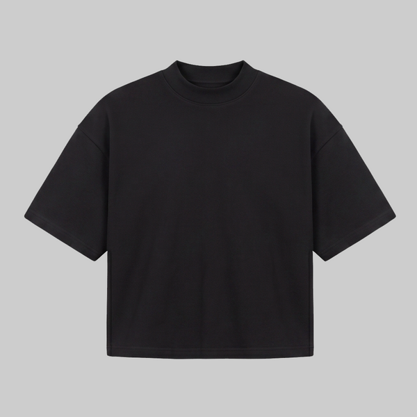 Playera Boxy Fit Negra 260G