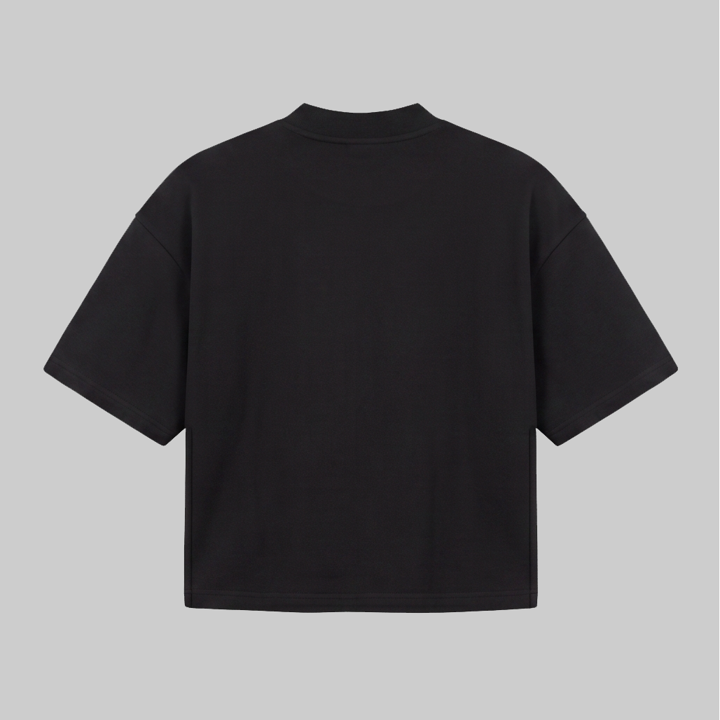Playera Boxy Fit Negra 260G — vista 2