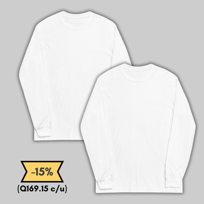 White long sleeve t-shirt Pack 2