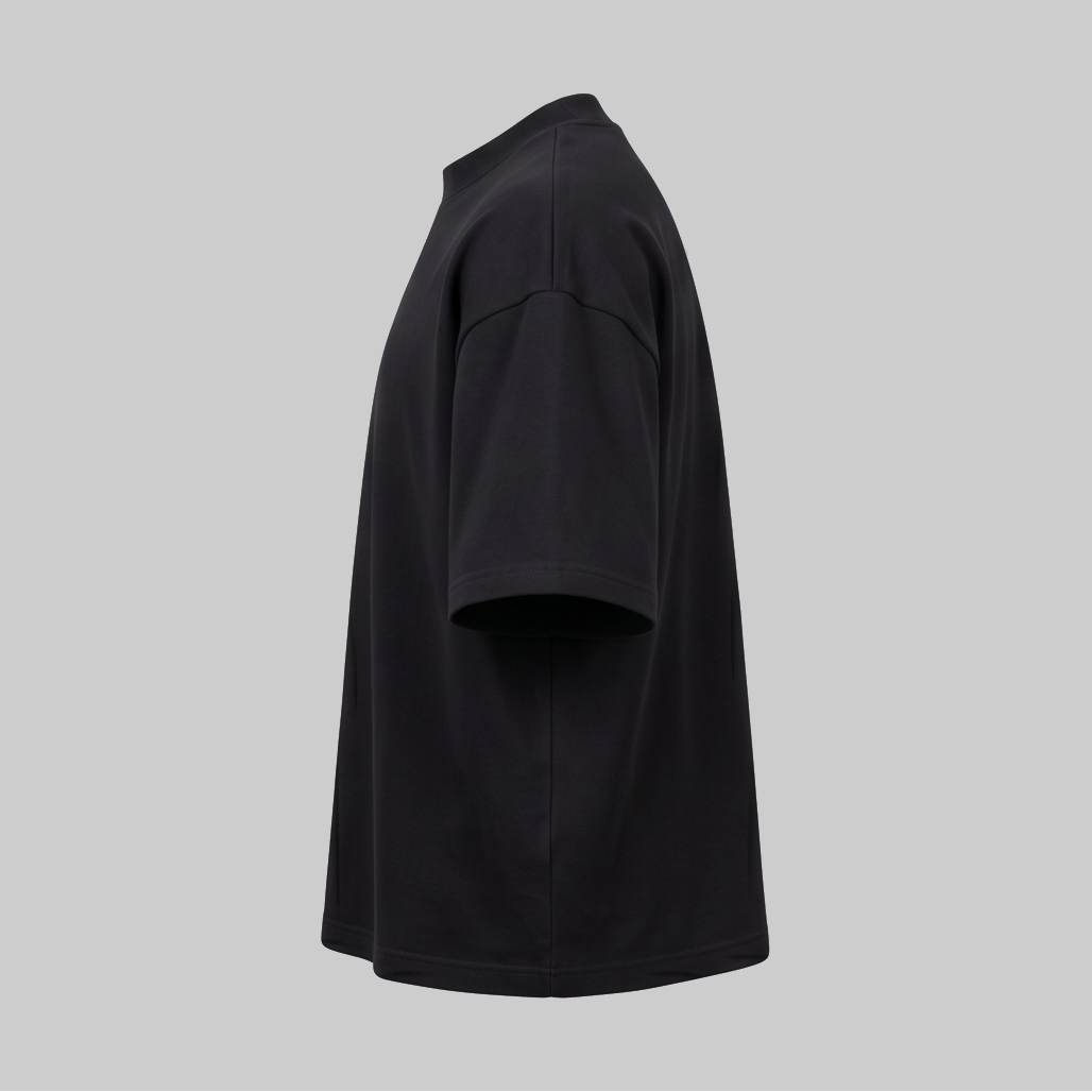 Playera Oversize Negra 300G — vista 3