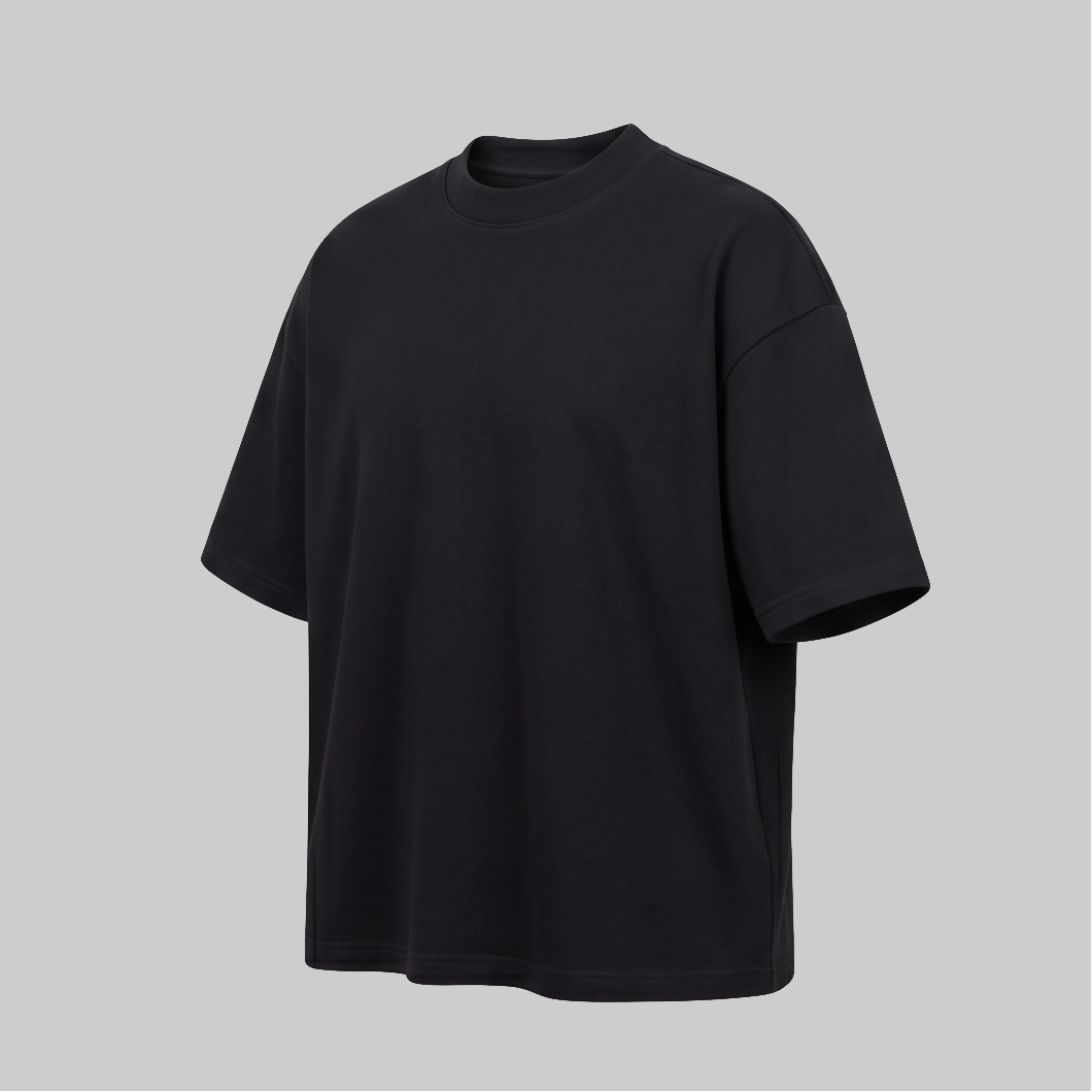 Playera Oversize Negra 300G — vista 4