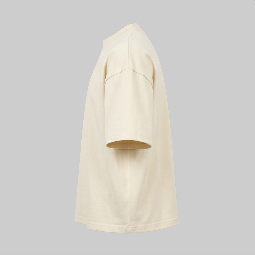 Playera Oversize Blanca Marfil 300G — vista 3