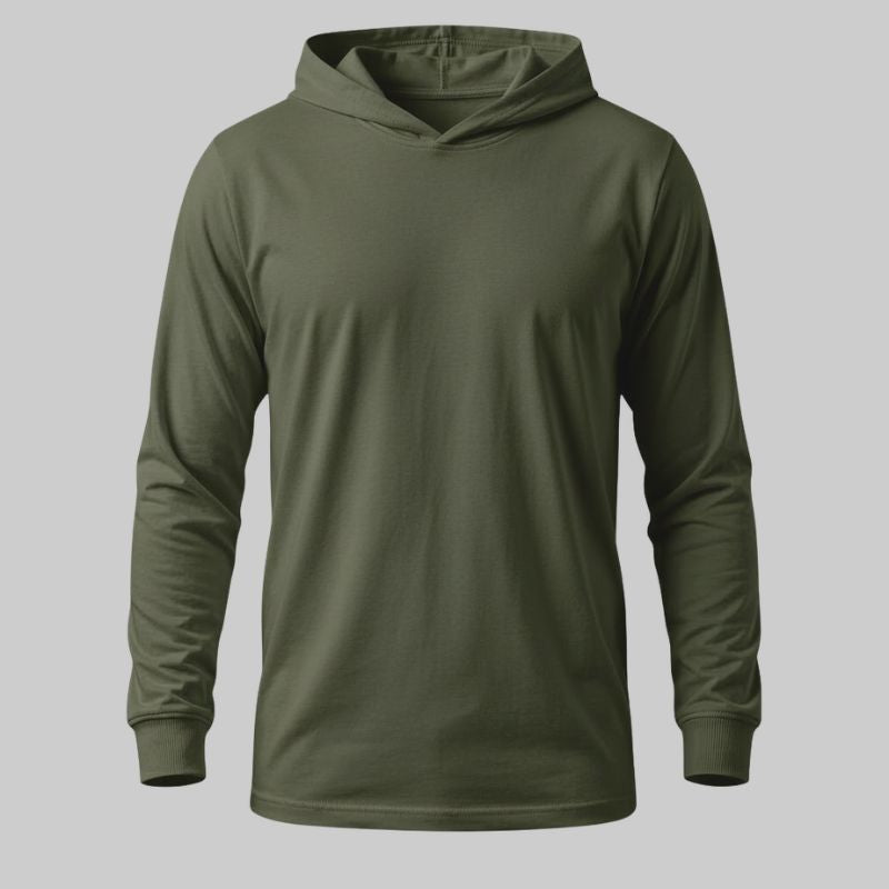 Playera Verde manga larga con capucha