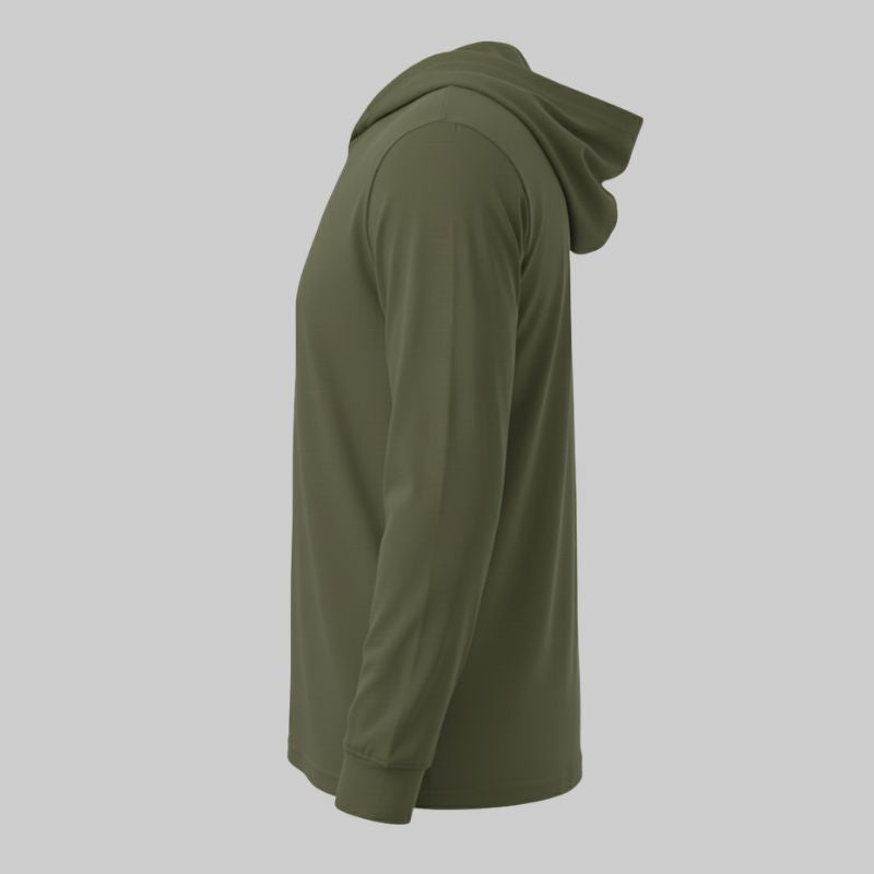 Playera Verde manga larga con capucha