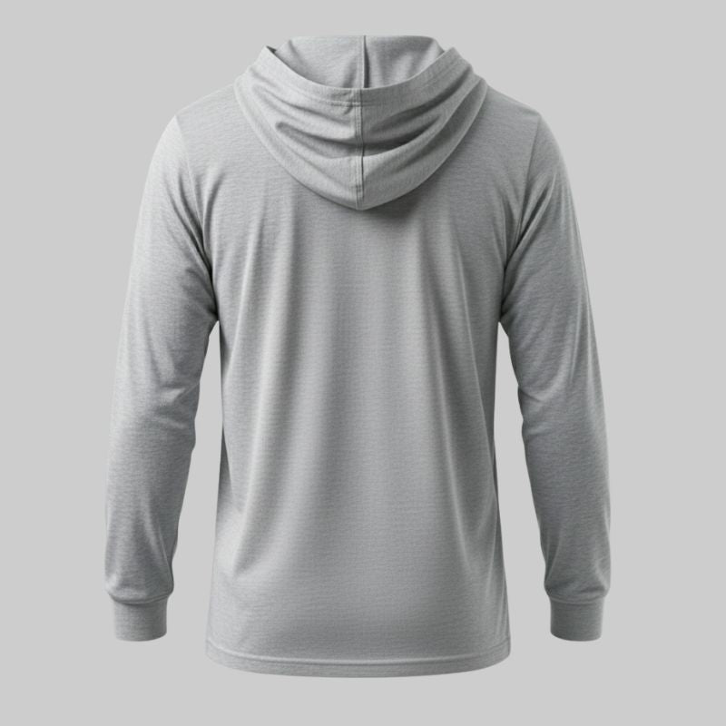 Playera Gris manga larga con capucha