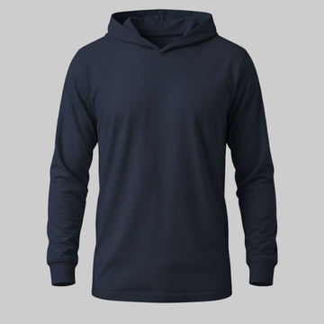 Playera Azul manga larga con capucha