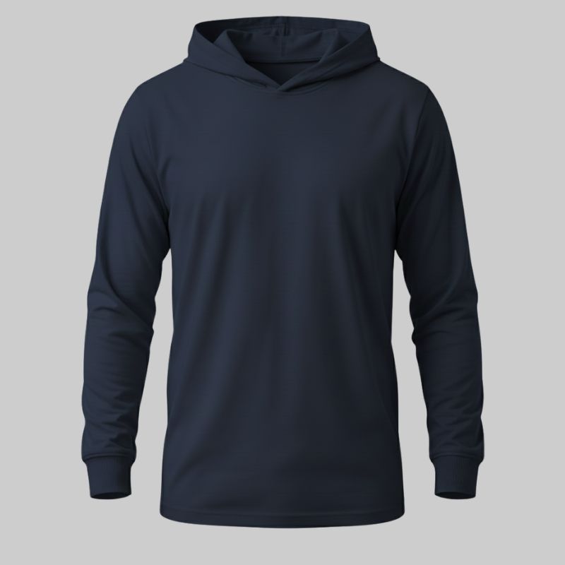 Playera Azul manga larga con capucha