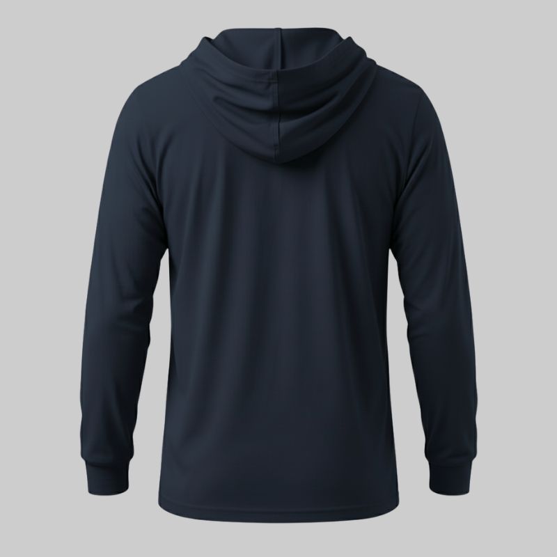 Playera Azul manga larga con capucha