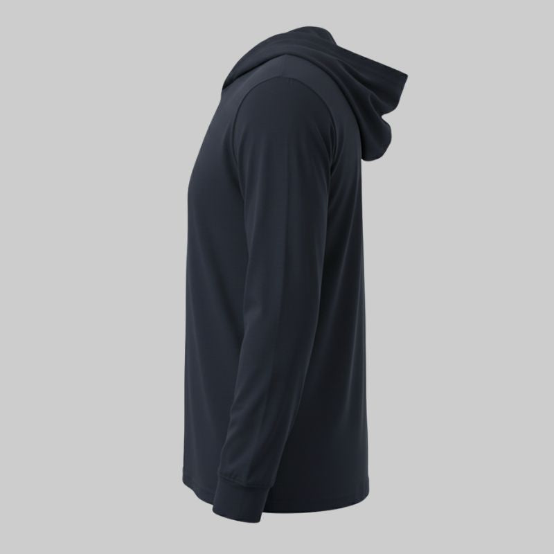 Playera Azul manga larga con capucha