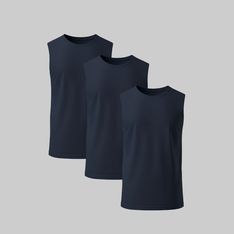 T-shirt noir sans manches