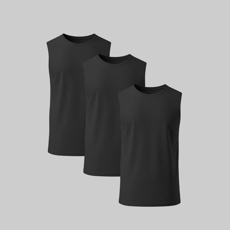 T-shirt noir sans manches